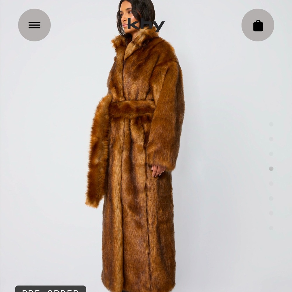 KHY Brown Faux Fur Coat